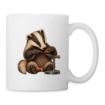 Dachs bindet eine Fliege - Tasse - Weiß - Rechts