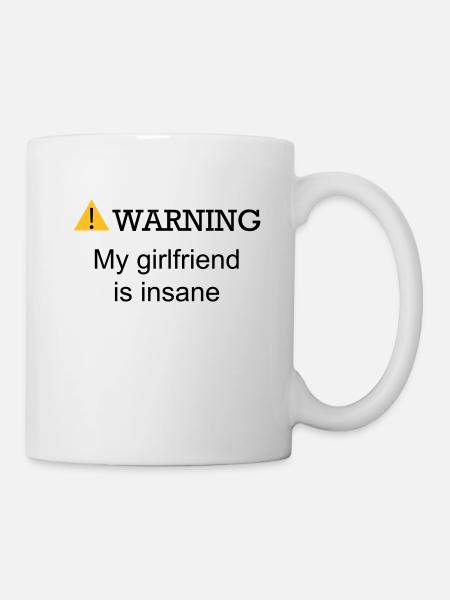 WARNING GIRLFRIEND - Mug blanc - blanc