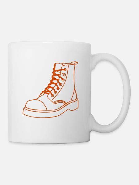 Stiefel - Tasse - Weiß