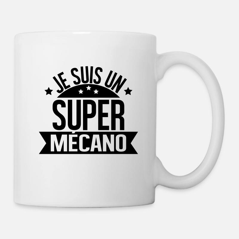 je suis un super mécano - Mug blanc - blanc