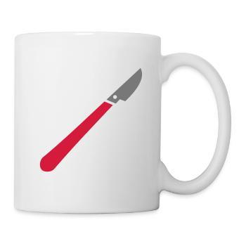 Scalpel for surgeon doctor medic medical student - Mug - white - Right