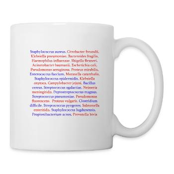 Liste des bactéries - Mug blanc - blanc - Droite