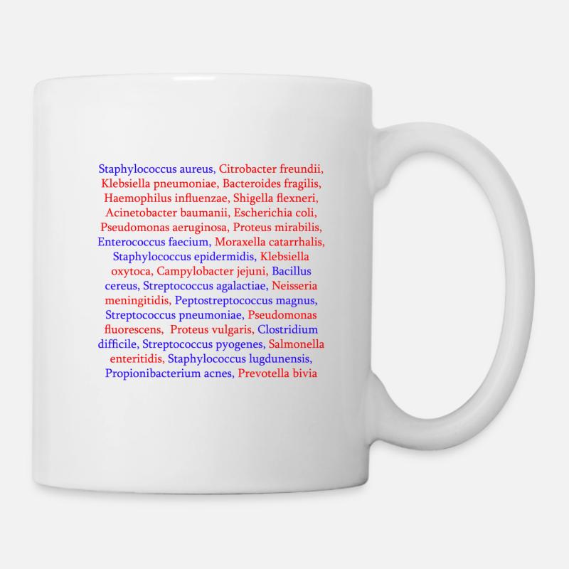 Liste des bactéries - Mug blanc - blanc