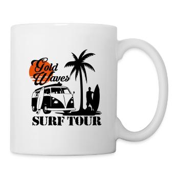 gold waves surf tour - Tasse - Weiß - Rechts