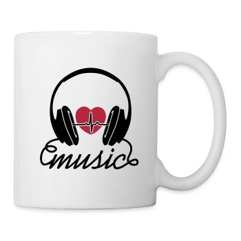 Music Heartbeat - Mug blanc - blanc - Droite