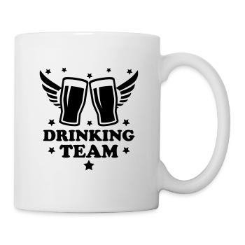 12 Drinking Team zwei glas Bier Prost - Tasse - Weiß - Rechts