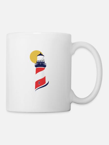 Leuchtturm - Tasse - Weiß