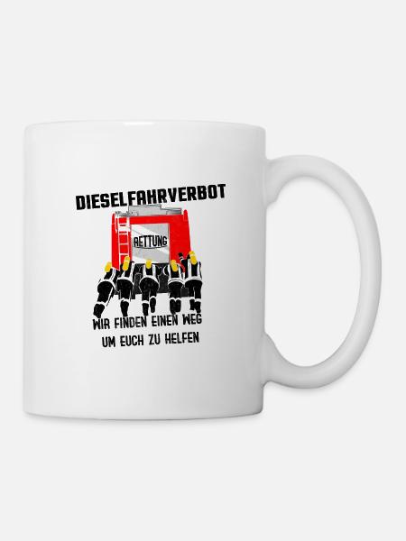 Feuerwehr Lustig Retter Geschenk Feuerwehrmann - Tasse - Weiß