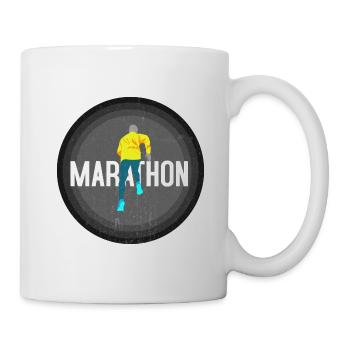 Marathon runner running marathon jogging gift - Mug - white - Right