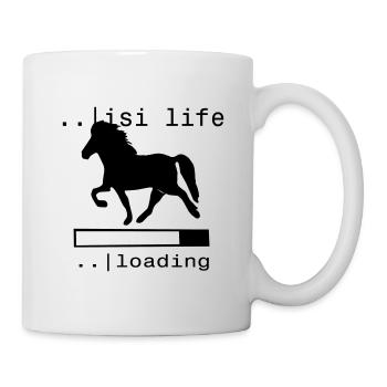 Icelandic Horse: Islandpferd Pferd Pony Merch - Tasse - Weiß - Rechts