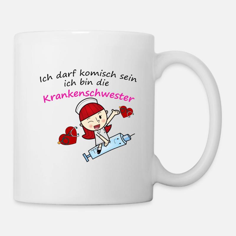 krankenschwester design - Tasse - Weiß