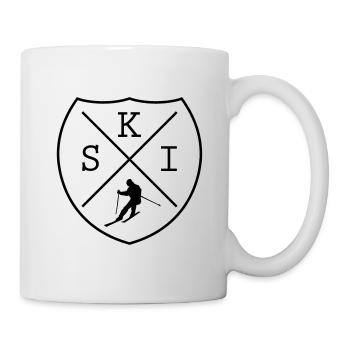 Ski ski sports d'hiver - Mug blanc - blanc - Droite