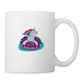 Lustiges Einhorn - Tasse - Weiß - Rechts