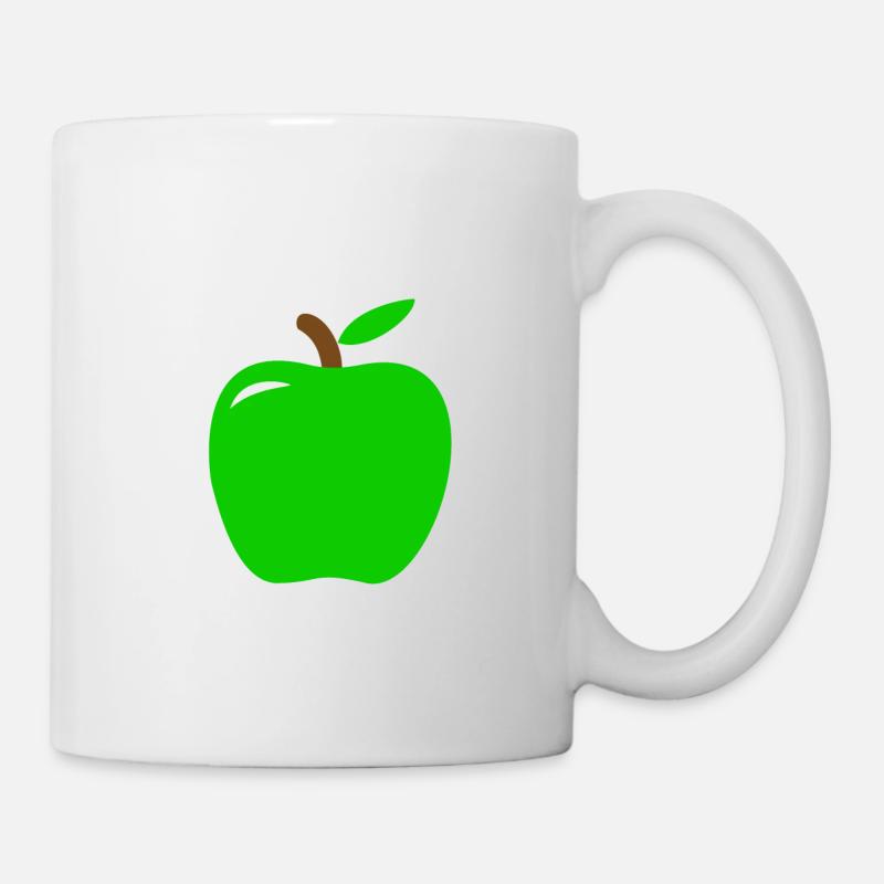 grüner Apfel - Tasse - Weiß