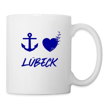 I love Lübeck - Tasse - Weiß - Rechts