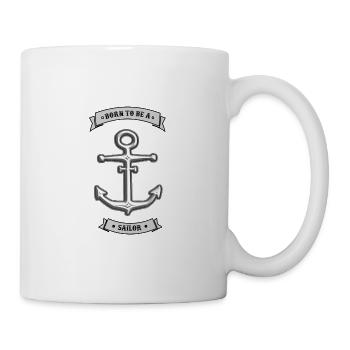 Sailor Born to be a Sailor anchor - Mug - white - Right