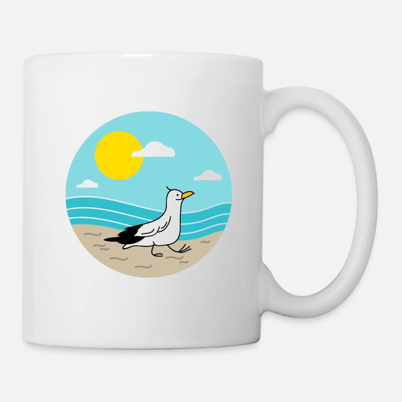 Mouette à la mer - Mug blanc - blanc
