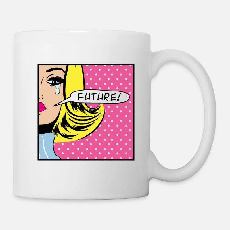 Pop Art der Zukunft - Tasse - Weiß