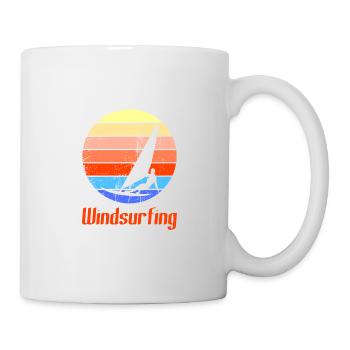 Windsurfer - Windsurfing Retro Vintage Design - Tasse - Weiß - Rechts