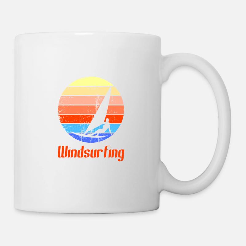 Windsurfer - windsurfing retro vintage design - Mug - white