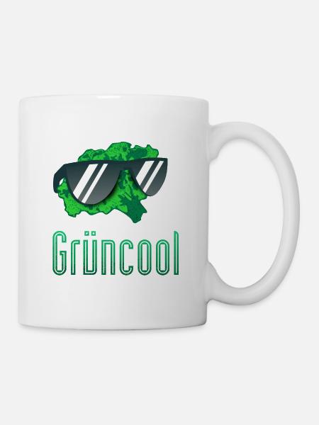 Grünkohl witzig cool kohlfahrt Sonnenbrille lustig - Tasse - Weiß