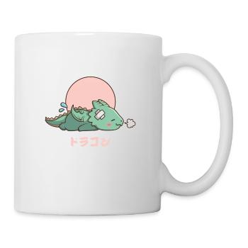 Kawaii schlafender Drache - Tasse - Weiß - Rechts