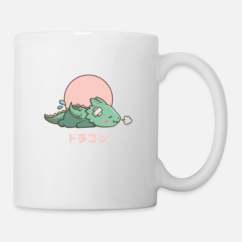 Kawaii Sleeping Dragon - Mug - white