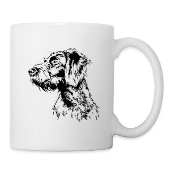 GERMAN WIRE HAIR Wilsigns Jagdhund chiens de chasse - Mug blanc - blanc - Droite