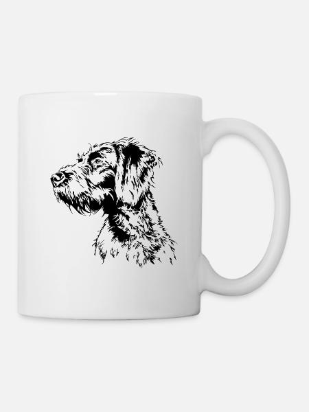 GERMAN WIRE HAIR Wilsigns Jagdhund chiens de chasse - Mug blanc - blanc
