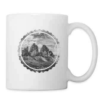 Three Peaks Dolomites Geometric shape Polygon - Mug - white - Right