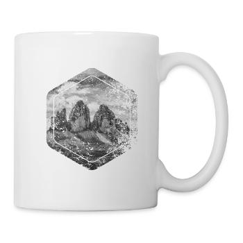 Three Peaks Dolomites Geometric shape Polygon - Mug - white - Right