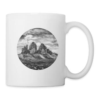 Three Peaks Dolomites Geometric shape Polygon - Mug - white - Right