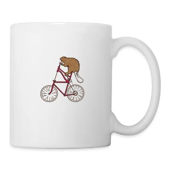 vélo de castor - Mug blanc - blanc - Droite