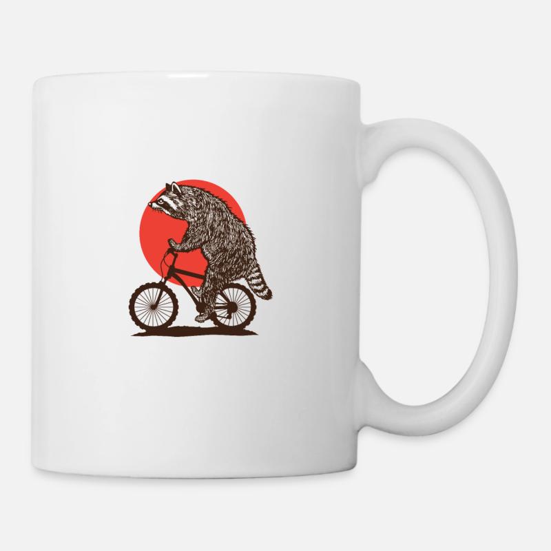 Waschbär MTB - Tasse - Weiß