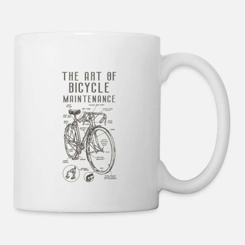 Die Kunst der Fahrradwartung - Tasse - Weiß