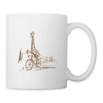 Girafe Vintage Cyclisme - Mug blanc - blanc - Droite