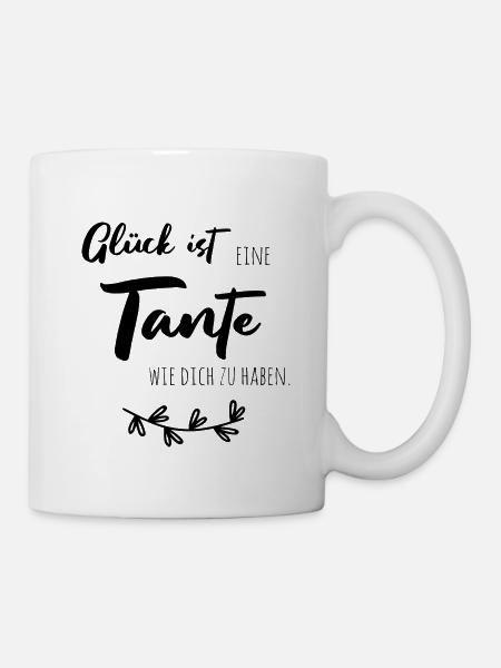 Glück ist, eine Tante wie dich zu haben. - Tasse - Weiß