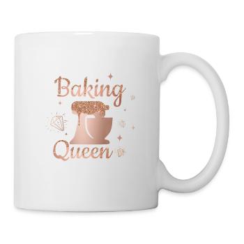 « Baking Queen » Paillement personnalisable - Mug blanc - blanc - Droite