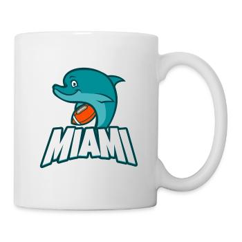 Miami Fan Shirt - Tasse - Weiß - Rechts