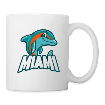 Miami Fan Shirt - Tasse - Weiß - Rechts
