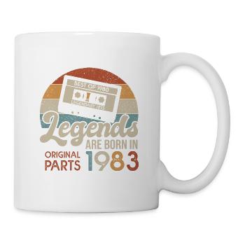 Legendenkassette 1983 Geburtstagsgeschenk 40 Jahre - Tasse - Weiß - Rechts