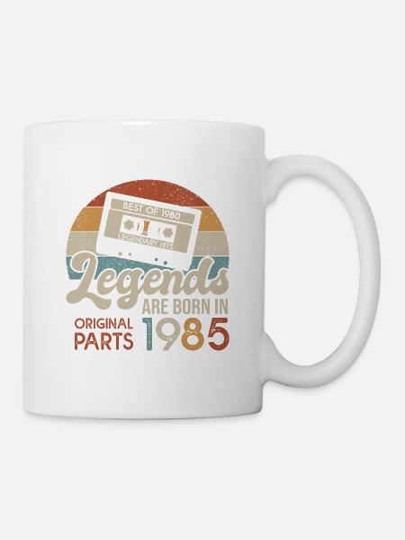 1985 Jahrgang Geburtstag geboren 1985 - Tasse - Weiß
