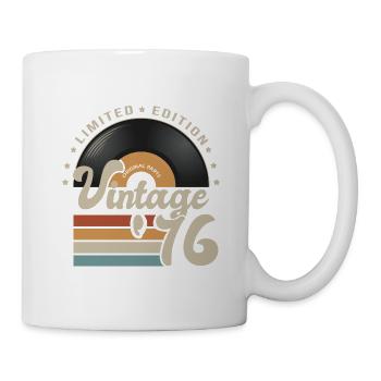 vintage Vinyl 1976 Geburtstagsgeschenk 47 Jahre - Tasse - Weiß - Rechts