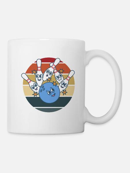 Boule de bowling amusante pour le bowling Verien - Mug blanc - blanc