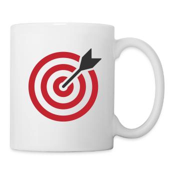 Bullseye Target Logo Symbol - Mug - white - Right