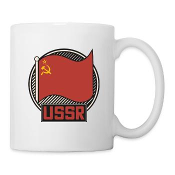 USSR Sowjetunion Russland Hammer und Sichel - Tasse - Weiß - Rechts