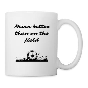Nie so gut wie auf dem Feld - Tasse - Weiß - Rechts
