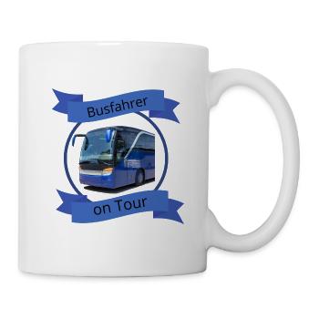 Busfahrer on Tour - Tasse - Weiß - Rechts