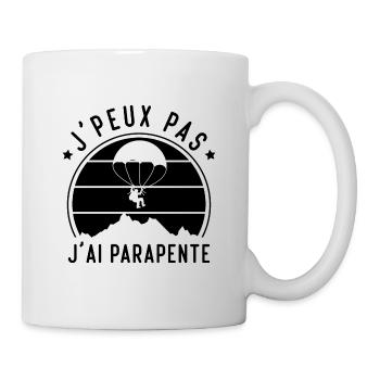 J'peux Pas j'ai Parapente, Cadeau Parapentiste - Mug blanc - blanc - Droite