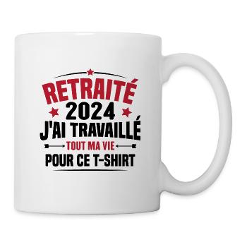 Retraité En 2024 / Humour Cadeau Retraité 2024 - Mug blanc - blanc - Droite